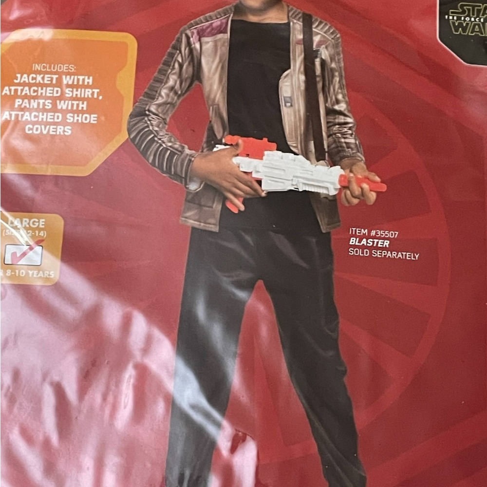 Star Wars Finn costume. Large. NEW